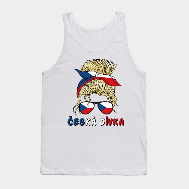 Ceska Czech Republic Flag Girls Czech Girl Kids Tank Top by qwertydesigns